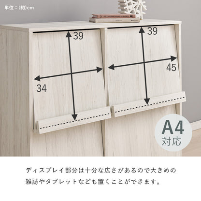 フラップ式ディスプレイラック ラック 収納家具 本棚 収納 雑誌 ファイル おしゃれ 北欧 シンプル モダン