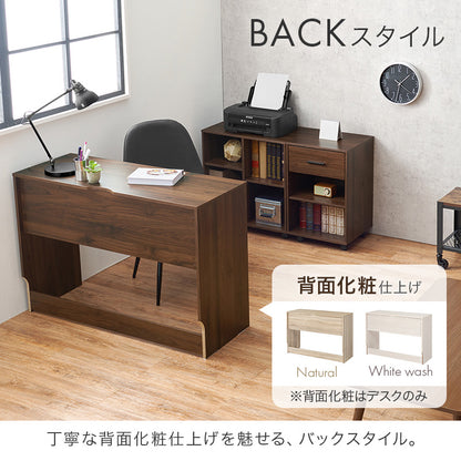 デスク3点セット デスクテーブル コンパクト デスクセット 奥行 収納部分 キャスター レイアウト デスク下