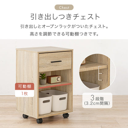 デスク3点セット デスクテーブル コンパクト デスクセット 奥行 収納部分 キャスター レイアウト デスク下
