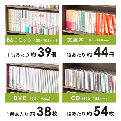 コミックラック ラック 収納家具 本棚 収納 スペース設計 奥行 スペース 設計 1列収納 コミック おしゃれ 北欧