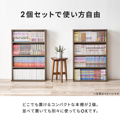 コミックラック 2点セット ラック 収納家具 本棚 収納 スペース設計 奥行 スペース 設計 1列収納 コミック