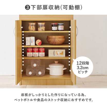 キッチンボード キッチン収納 食器棚 レンジ台 キッチンラック 扉収納 カトラリー 食品ストック おしゃれ