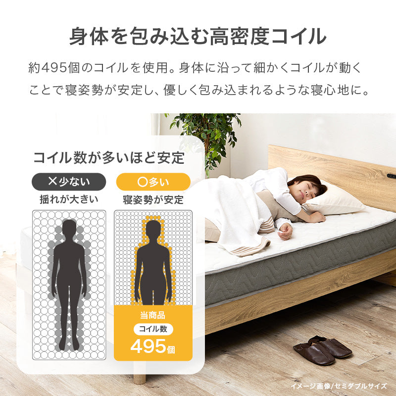 マットレス シングル ポケット ベッド 体型 支え ポケットコイルマットレス 体圧 分散 コイル