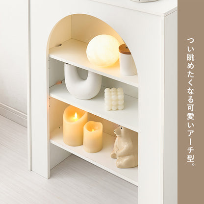 マントルピース 収納家具 キャビネット おしゃれ 可愛い 収納ラック 大人 コード穴 ライト スピーカー 使用