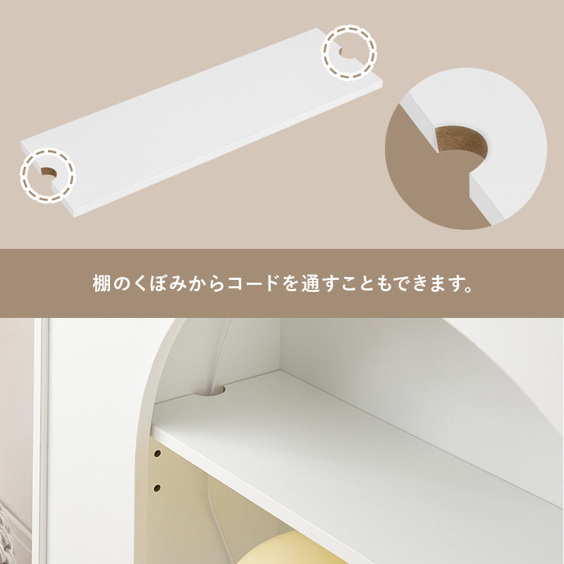 マントルピース 収納家具 キャビネット おしゃれ 可愛い 収納ラック 大人 コード穴 ライト スピーカー 使用