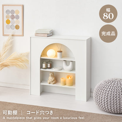 マントルピース 収納家具 キャビネット おしゃれ 可愛い 収納ラック 大人 コード穴 ライト スピーカー 使用