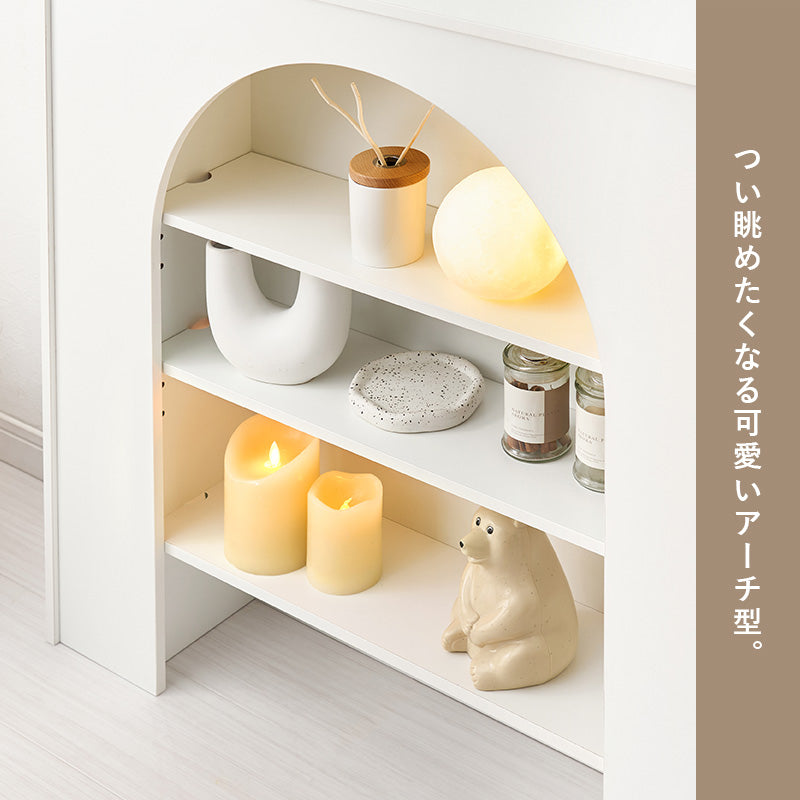 マントルピース 収納家具 キャビネット おしゃれ 可愛い 収納ラック 大人 コード穴 ライト スピーカー 使用