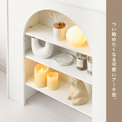 マントルピース 収納家具 キャビネット おしゃれ 可愛い 収納ラック 大人 コード穴 ライト スピーカー 使用
