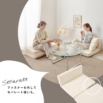 ソファベッド 座面 コンパクトサイズ ワンルーム キルティングデザイン 可愛い 背もたれ シングル セミダブル