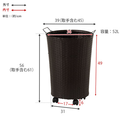 バスケットワゴン 収納家具 チェスト ランドリー リビング 移動 大口 形状 重い 子供部屋 洗濯 片付け 便利