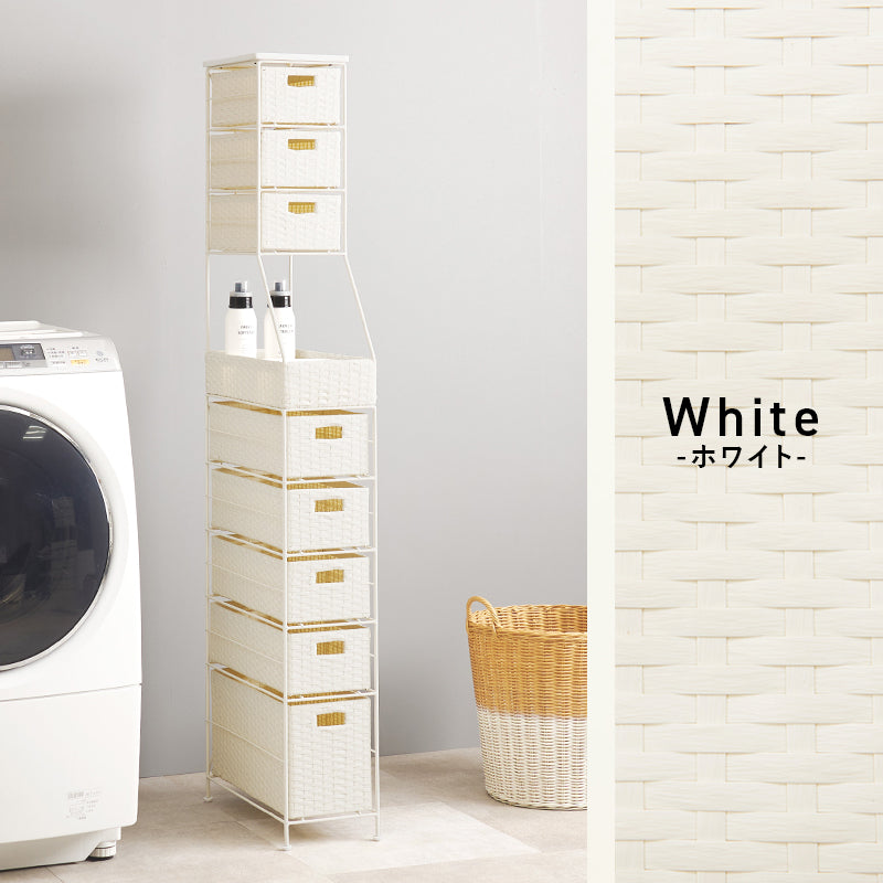 ランドリーチェスト 収納家具 ハイタイプ 収納ラック 隙間 ラタン 多い 引出し 使用頻度 使い分け おしゃれ