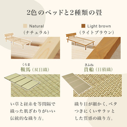 畳シングルベッド 天然い草 畳マット すのこベッド 使用 ロングサイズ 敷布 3段階調節 床面 セミダブル