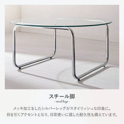 ガラステーブル テーブル センターテーブル メッキ加工 存在感 ガラス 天板 メッキ 加工 シルバー 存在