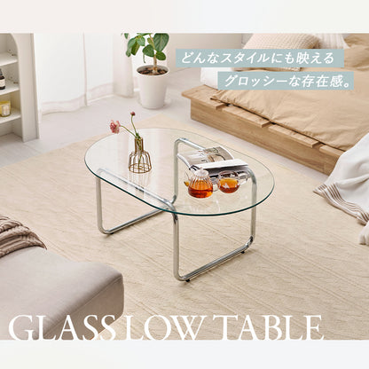 ガラステーブル テーブル センターテーブル メッキ加工 存在感 ガラス 天板 メッキ 加工 シルバー 存在