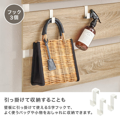 突っ張りミラー付きラック 収納家具 本棚 おしゃれ 突っ張り式ラック 場所 ミラーパーツ ドレッサー替わり