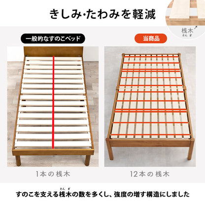 組立簡単 マットレス付シングルベッド ネジなし 工具 ポケットコイルマットレスセット 独立 バネ 体型