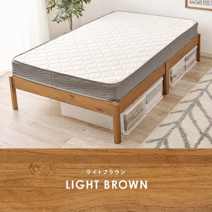 組立簡単 マットレス付セミダブルベッド ネジなし 工具 ポケットコイルマットレスセット 独立 バネ 体型