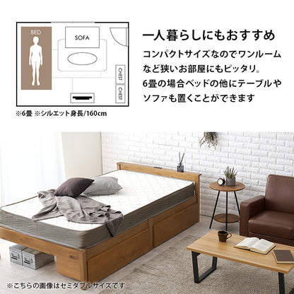 組立簡単 引出し付シングルベッド ネジなし 工具 模様替え 引っ越し 便利 容量収納 引出し2杯 体型