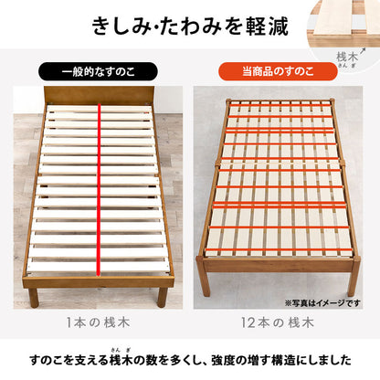 組立簡単 マットレス付宮棚付きシングルベッド ネジなし 工具 便利 コンセント