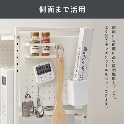伸縮レンジラック キッチン収納 食器棚 レンジ台 電子レンジ 伸縮ラック 手持ち 家電 調節 側面 スチール