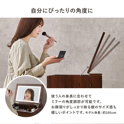 ドレッサー 女優ライト 女優 ライト 天板 デスク 早変わり 一緒 スツール セット おしゃれ 北欧 コンパクト