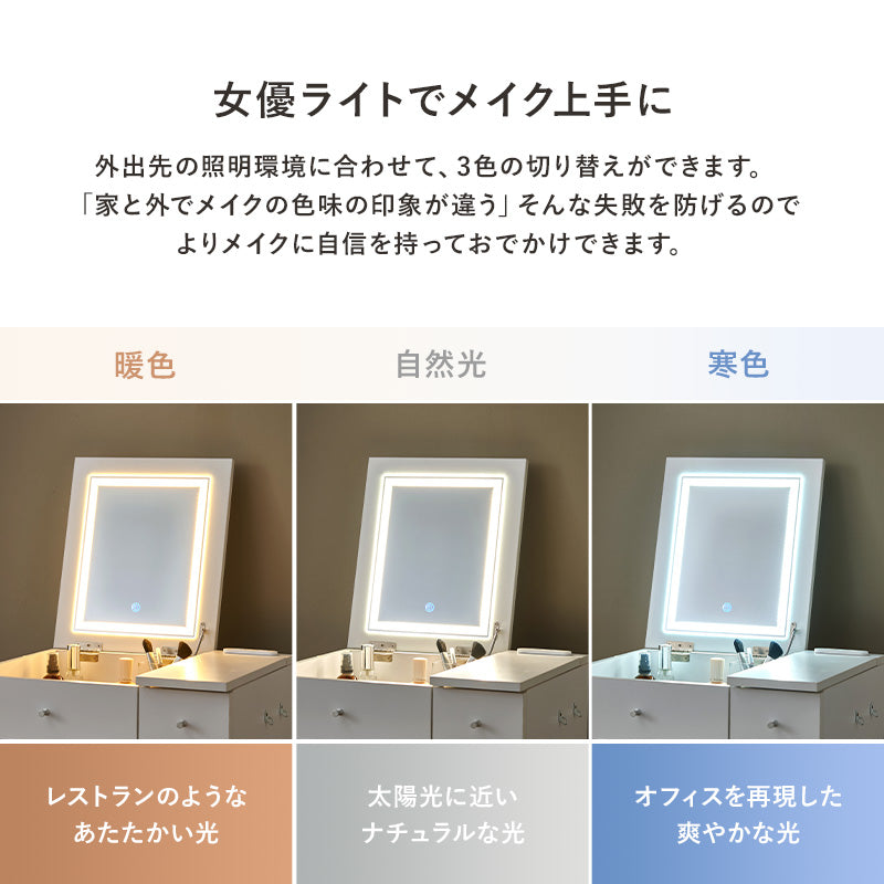 ドレッサー ミラー 女優ライト 女優 ライト ドレッサーセット デスク 使用 セット 角度調節 角度 調節 設計