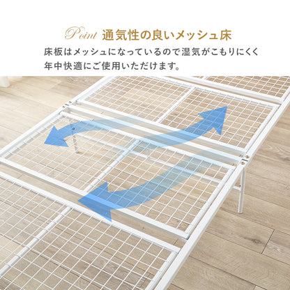 マットレス付シングルベッド 可愛い ベッドフレーム フォルム リボン 装飾 ボンネルコイルマットレスセット