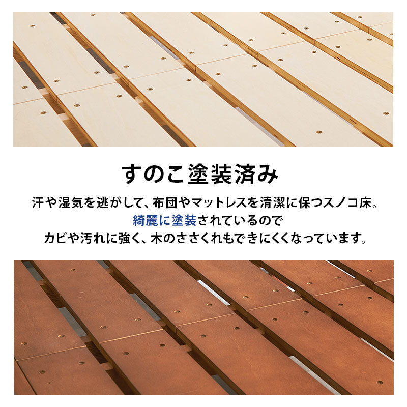 組立簡単 マットレス付シングルミドルベッド シングルベッド ネジなし 工具 3段階 床面 容量収納スペース
