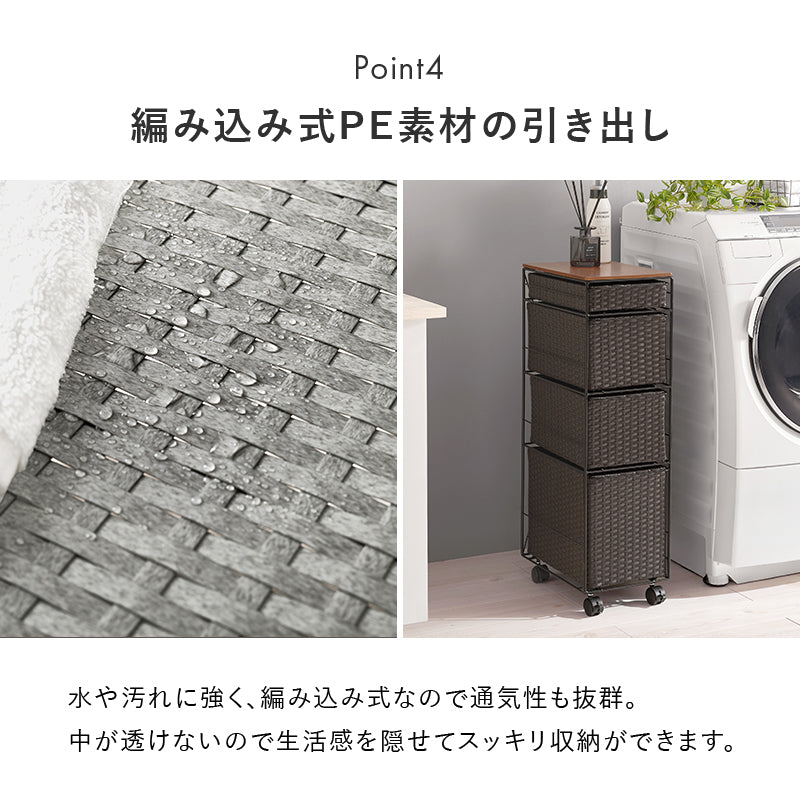ランドリーチェスト チェスト ランドリー 収納家具 ランドリー スペースキッチン 隙間 樹脂素材 強い 樹脂
