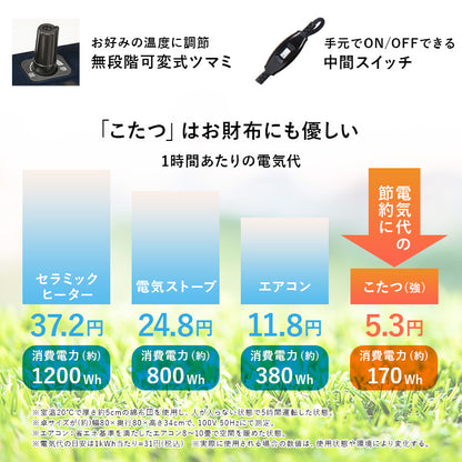 カジュアルコタツ 100 こたつ 楕円 丸型 ナチュラル ナチュラルデザイン あたたかみ 木目 美しい