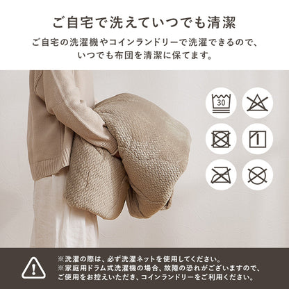 薄掛けコタツ布団 こたつ こたつ布団 コンパクト 細かい 立体感 ニット柄 立体 ニット 布団 厚み 収納 洗濯