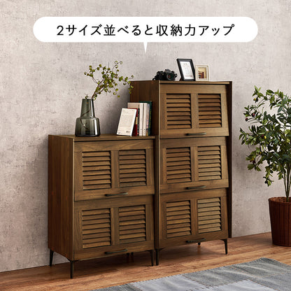 シューズラック 収納家具 玄関 押入れ収納 おしゃれ 収納 ルーバー扉 通気 ルーバー シューズ ラック 可動棚