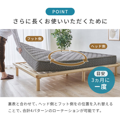 マットレス セミダブル 両面ポケット ベッド メッシュ 生地 全面 使用 寝返り たび 熱気 両面仕様 長い 表裏