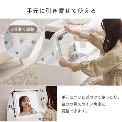 ロードレッサー ドレッサー 天板 テーブル LEDライト ライト メイク コスメ ドライヤー 収納 おしゃれ 北欧