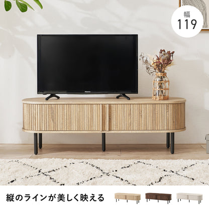ＴＶボード テレビ台 AVボード ローボード 美しい タンブール扉 ライン サイド 曲線 タンブール テレビ 開閉