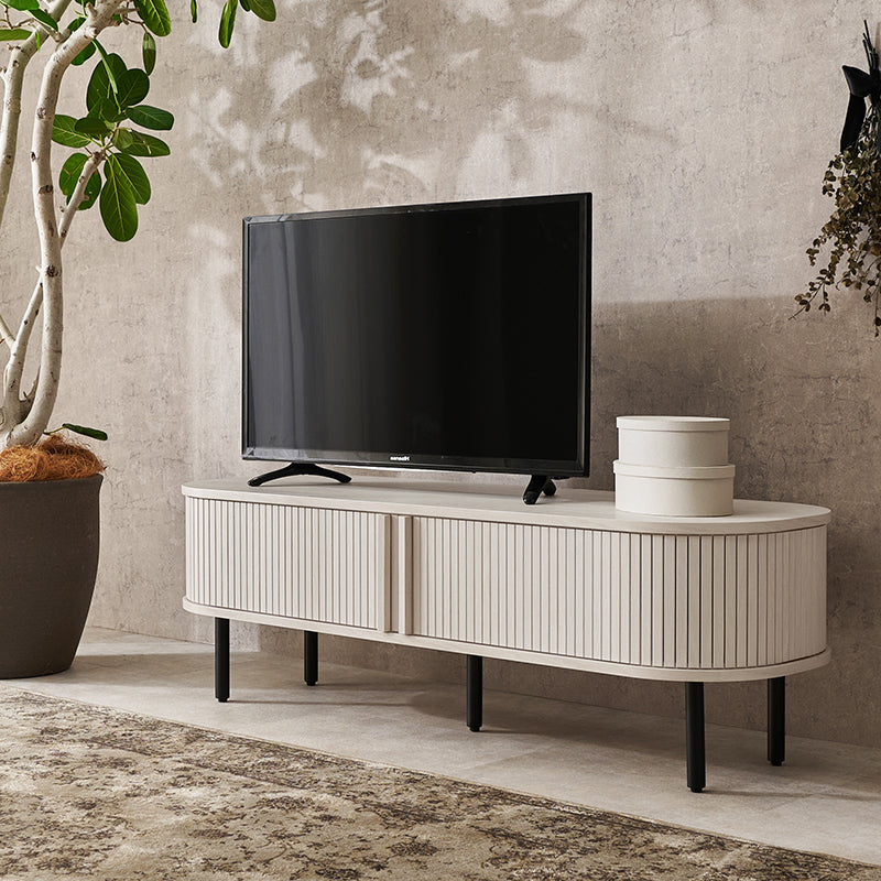 ＴＶボード テレビ台 AVボード ローボード 美しい タンブール扉 ライン サイド 曲線 タンブール テレビ 開閉