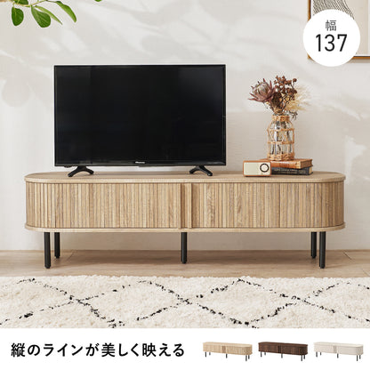 ＴＶボード テレビ台 AVボード ローボード 美しい タンブール扉 ライン サイド 曲線 タンブール テレビ 開閉