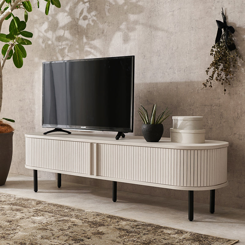 ＴＶボード テレビ台 AVボード ローボード 美しい タンブール扉 ライン サイド 曲線 タンブール テレビ 開閉