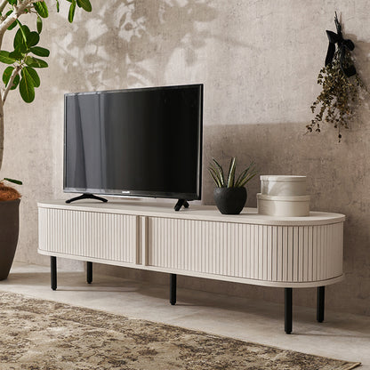 ＴＶボード テレビ台 AVボード ローボード 美しい タンブール扉 ライン サイド 曲線 タンブール テレビ 開閉