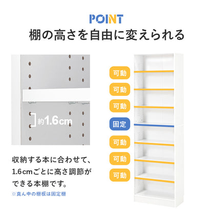 ブックシェルフ 本棚 収納家具 ラック 収納 前後2列 前後 棚板 容量収納 容量 マンガ おしゃれ 北欧 シンプル