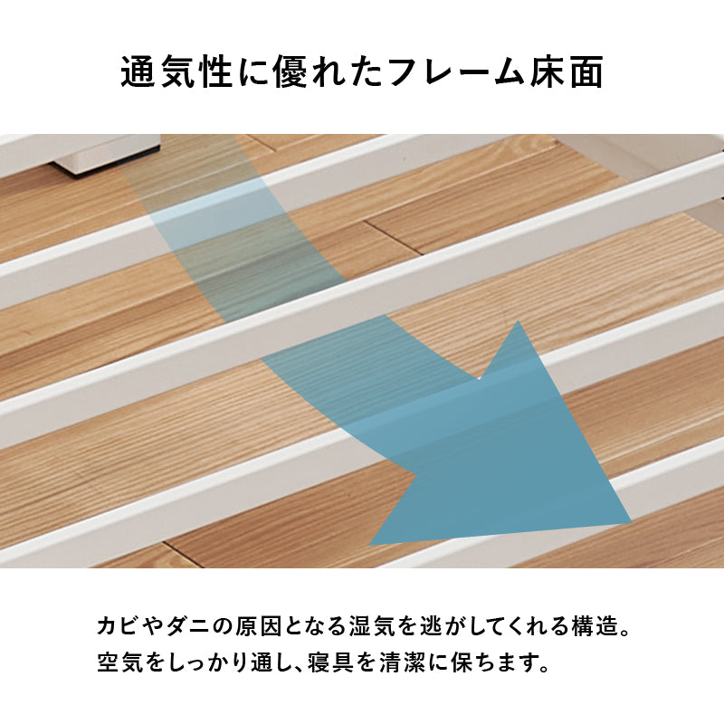 マットレス付 シングルベッド ネジ頭 パーツ 仕様 体型 支え ポケットコイルマットレスセット 体圧 分散