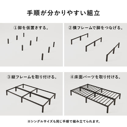 マットレス付 セミダブルベッド ネジ頭 パーツ 仕様 安定感 ボンネルコイルマットレスセット 寝心地 シングル