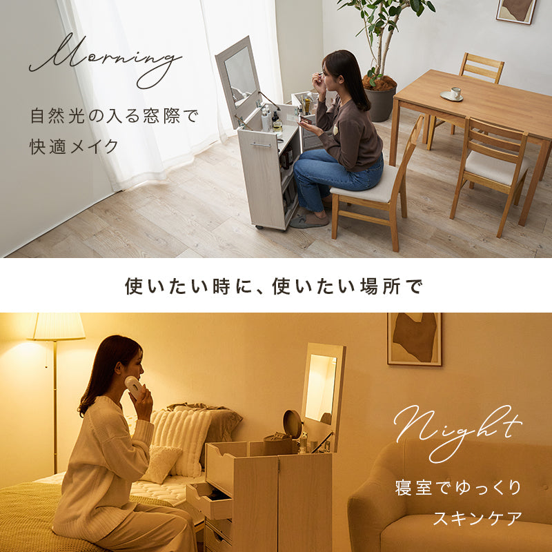 ドレッサーワゴン コスメボックス コスメワゴン 容量 メイク スキンケアアイテム 美容家電 アクセサリー