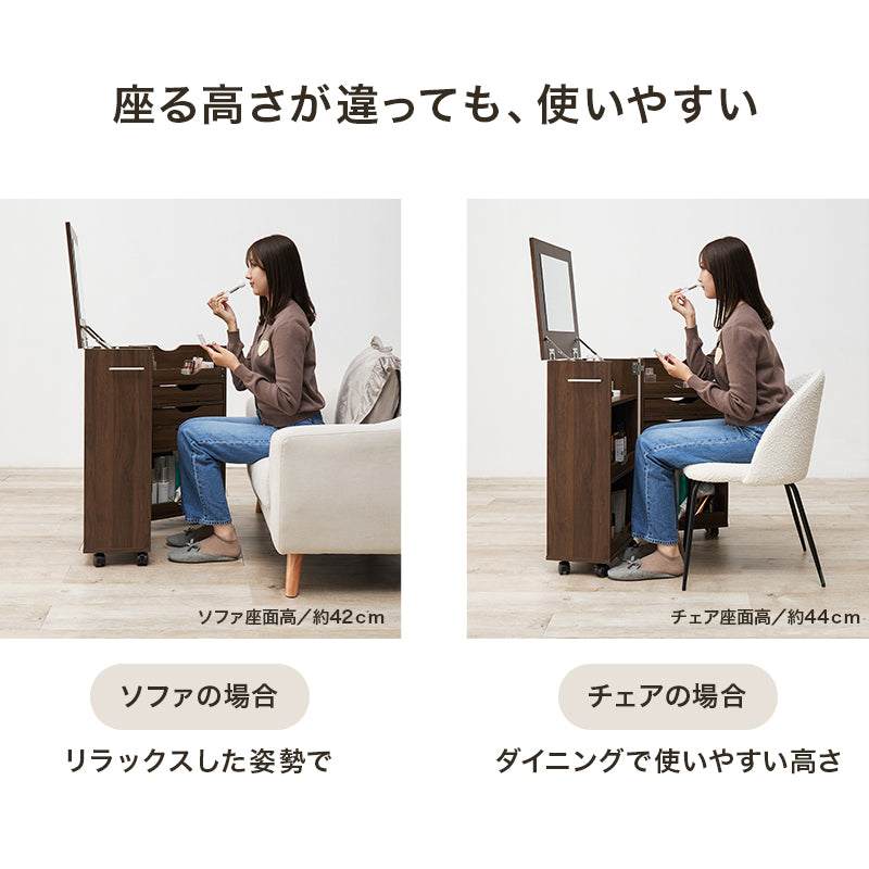 ドレッサーワゴン コスメボックス コスメワゴン 容量 メイク スキンケアアイテム 美容家電 アクセサリー