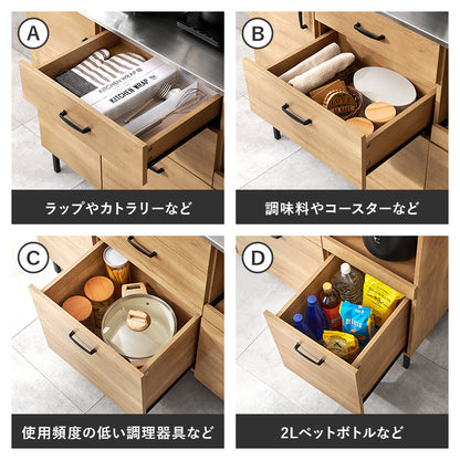 キッチンキャビネット カウンター キッチン収納 耐熱 耐久 ステンレス 天板 使用 作業スペース ゆとり 確保