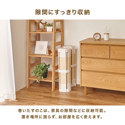 ロール式すのこマット セミダブルベッド コンパクト 布団 天然木桐材 調湿 隙間 空気 構造 薄型タイプ 近い