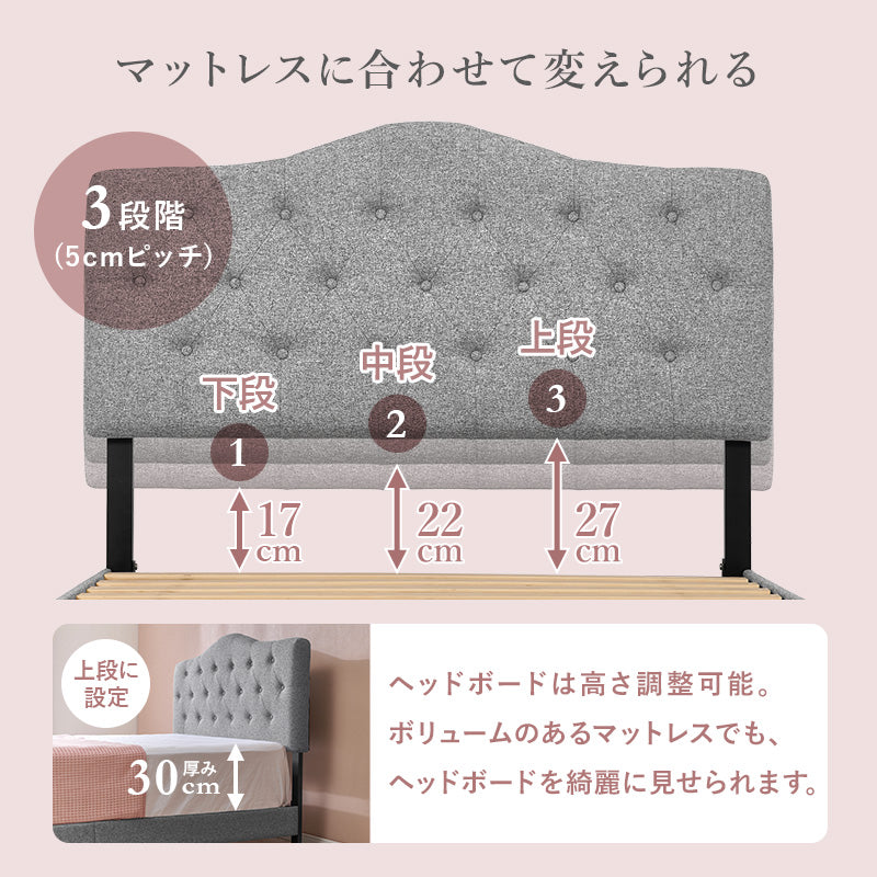 セミダブルファブリックベッド 組立式 通気性 おしゃれ シングル ロータイプ ハイタイプ すのこ 宮付き コンセント付 フレーム フロアベッド 寝室 一人暮らし 新生活 北欧 モダン シンプル 木製 収納付 ナチュラル ホワイト ブラウン 省スペース 送料無料