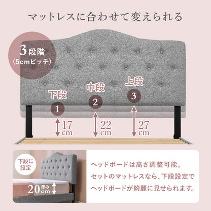 マットレス付きセミダブルファブリックベッド 組立式 通気性 おしゃれ シングル ロータイプ ハイタイプ すのこ 宮付き コンセント付 フレーム フロアベッド 寝室 一人暮らし 新生活 北欧 モダン シンプル 木製 収納付 ナチュラル ホワイト ブラウン 送料無料