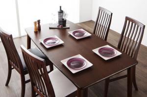 【新商品】組立設置付き ファミリー向け ウォールナット材 ハイバックチェアダイニング Daphne ダフネ 5点セット(テーブル+チェア4脚) W150 送料無料