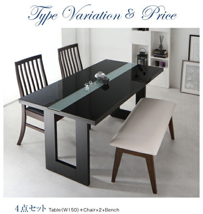 【新商品】組立設置付き シンプルモダンテイスト ハイバックチェア ダイニング final フィナール 5点セット(テーブル+チェア4脚) W150 送料無料